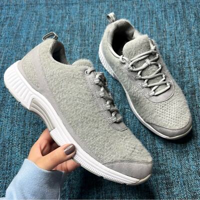 Orthofeet 989 Coral Wool Comfort Sneakers in Gray White  display picture 1