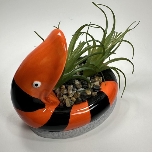 Pesadilla antes de Navidad ático serpiente naranja y negro con imitación suculenta 165113 - Imagen 11 de 14