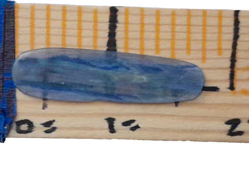 6,9 quilates suministros de joyería pulida 38x10x2mm losa de cianita azul natural rebanada delgada - Imagen 9 de 12