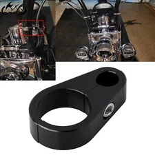Black 1'' 25mm Handlebar Clutch Cable Brake Line Clamp For Harley Touring FLHTK