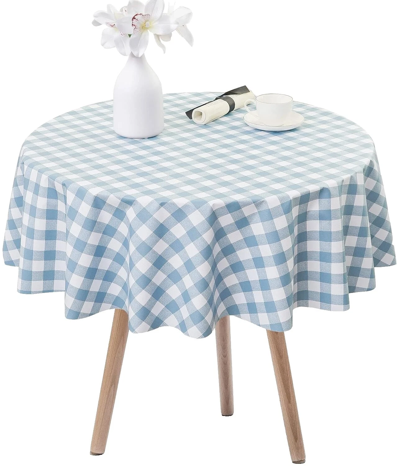 Manteles Redondo Blanco Vinilo