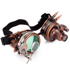 Occhiali da sole uomo donna steampunk vintage rotondi gotici goggl