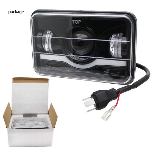 For 82-87 Buick Regal Grand National 4X6 LED Headlights Hi/Lo Beam Red Angle eye - Picture 10 of 10