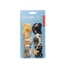 Kikkerland Cat / Kitty Bag Clips - Set of 6