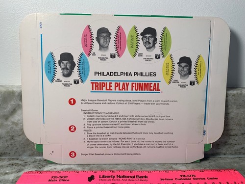 Burger Chef Triple Play Funmeal Baseball Trading Card Set Each Sold Separately  - Picture 79 of 101