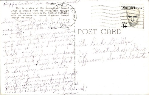 Warm Springs, GA Little White House Sundeck Postcard Chrome Posted 1987 - Picture 2 of 2