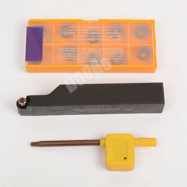 Face Milling SRAPR1616H10 Lathe Tool Holder 10Pcs RPMT10T3MO Carbide Insert V9A7