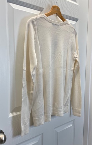 NWT Ann Taylor LOFT Ivory Cream Lace Edge Front Panel Sweater Hi-low Hem, SMALL - Bild 16 von 21