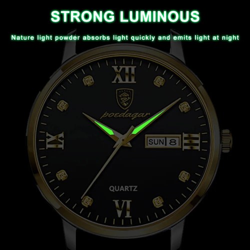 Luxury Casual Men Watches Male Watches Leather Men's Watch Waterproof Wristwatch - Picture 5 of 12