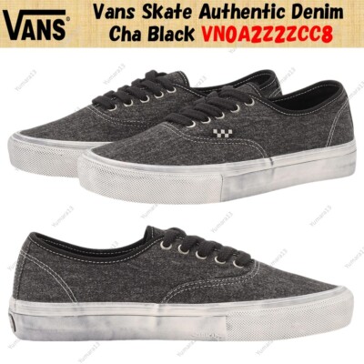国内配送 VANS SKATE AUTHENTIC DENIM CHA/BLACK Vans Skate Authentic Denim Cha Black VN0A2Z2ZCC8 Men's Size