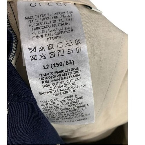 Gucci Boys Double G Logo Embroidered Straight leg Pants Size 12 Kids - Picture 8 of 10