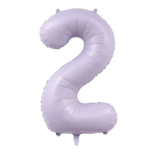 40" inch Cream Pastel Purple Giant Number Foil Balloons Birthday Party Balloon - Picture 15 of 22