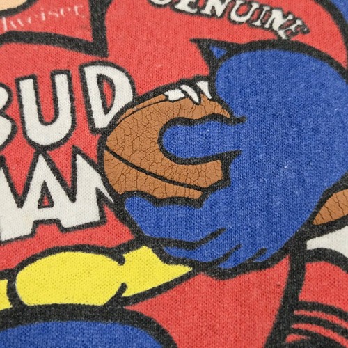1987 Bud Man Budweiser Vintage Alore Sudadera Talla Grande - Imagen 8 de 16