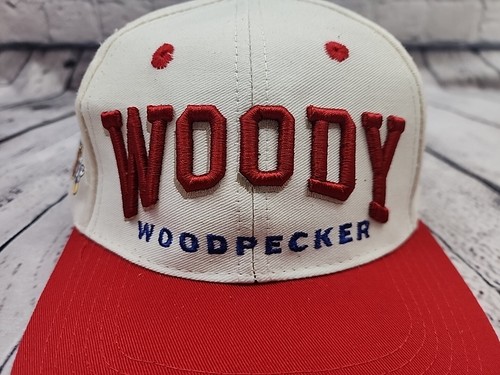 NOS Vintage SPELLOUT Woody Woodpecker Universal Studios Kids SnapBack Hat 1996 - Picture 2 of 8