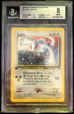 1st Edition Lugia w/ Subgrades - BGS 8 NM-MT - Neo Genesis 9