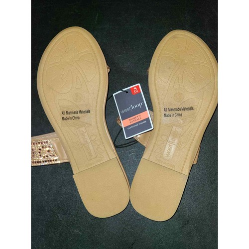 West Loop Floral Women's Size S(5-6) Stylish Beaded Slippers. - Picture 3 of 4