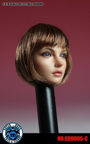 Escultura de cabeza de niña bella SUPER DUCK 1/6 SDH005C para cuerpo figura femenina PH TBL 12 - Imagen 5 de 6