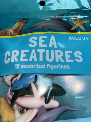 New Sealed Best Brands Bag Of Sea Creatures 12 Assorted Figurines Plastic - Picture 2 of 3