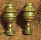 Antique Vintage Brass Finials Art Deco Bed Post Lot Of 2 Large 4 inch