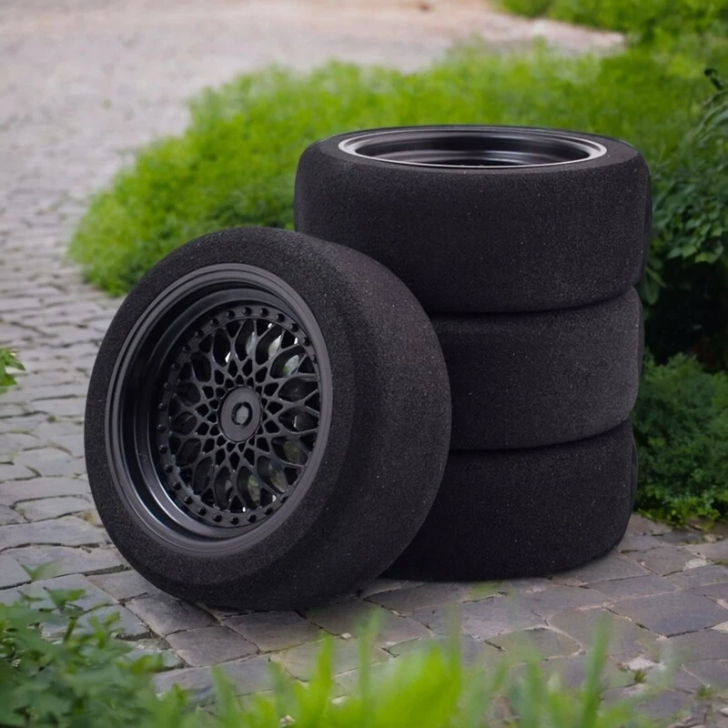 1/10 Nitro Rc Car Racing Foam Onroad Tire Wheel Set for Kyosho Hpi Traxxas TT02 - Image 2 of 4