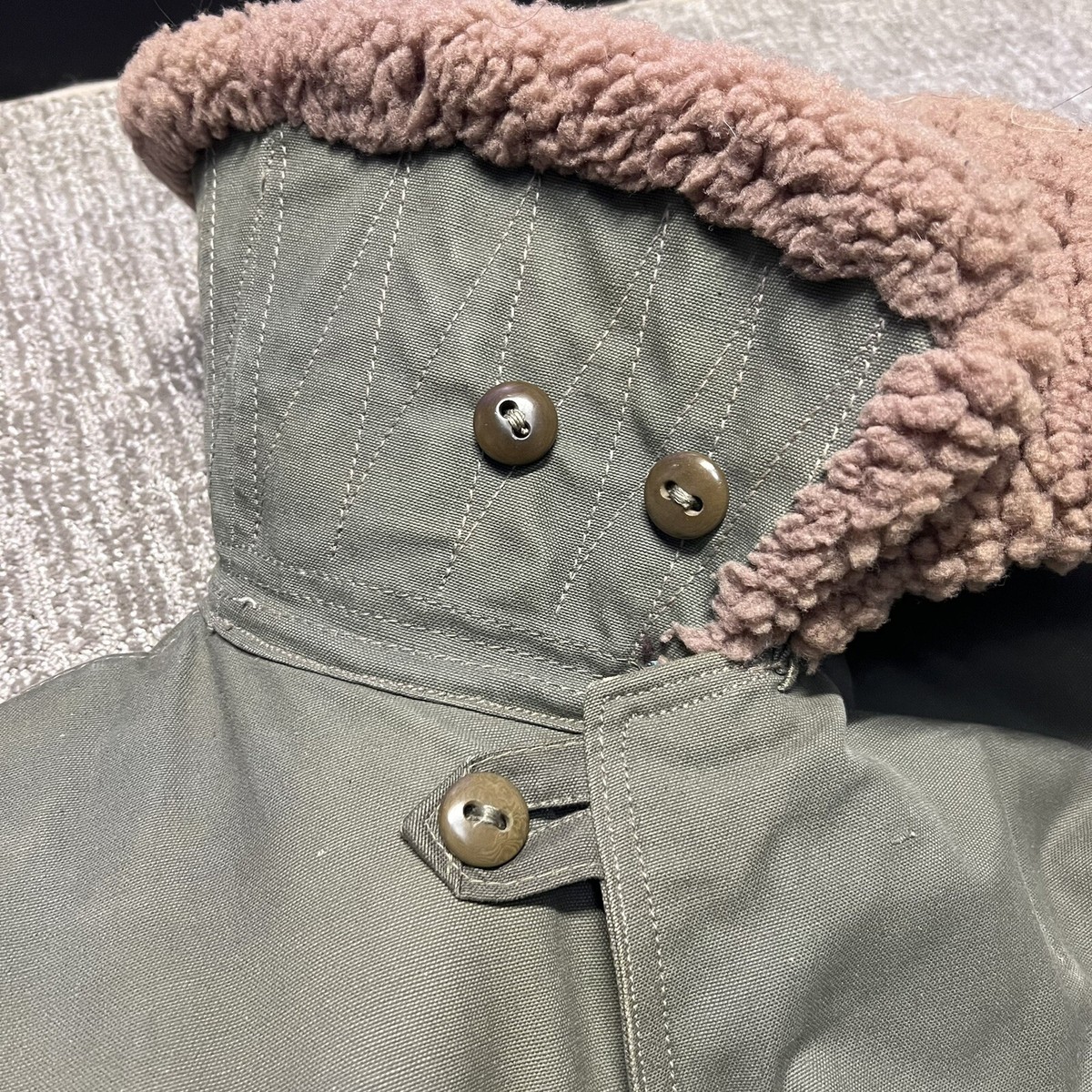 MATS LARSSON Vintage WWII 1940's Swedish Sheepskin Shearling Parka