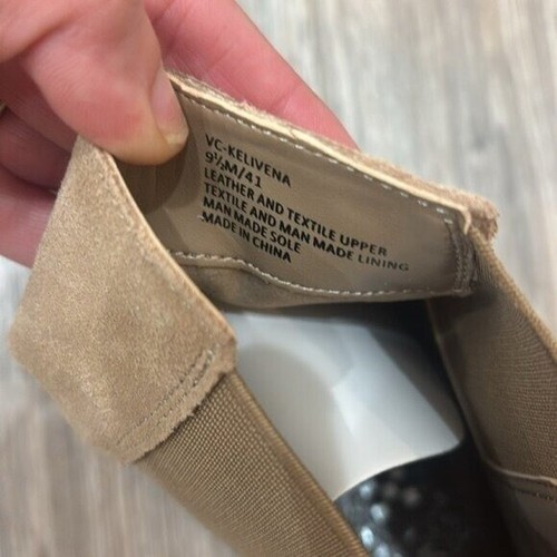 Botines Vince Camuto gamuza chelsea Kelivena bronceado talla 9,5 nuevo tacón bloque - Imagen 5 de 6