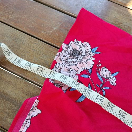 Tokito Petites Dress Size 12 Red Floral Short Sleeve A Line Mini Cocktail Party - Picture 12 of 12