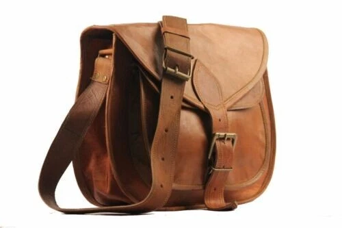COACH Borsa pelle di capra messenger laptop tracolla vera marrone fatta a mano borsa donna