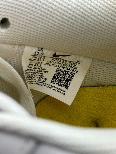 Size 11.5 - Nike Kobe Bryant x Air Force 1 Retro QS Low Lakers Home - Picture 2 of 9
