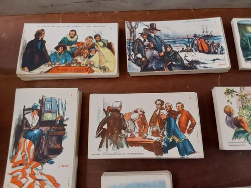 Juego de 8 tarjetas de historia americana de Ohio State Life Insurance Co de colección Betsy Ross - Imagen 2 de 13