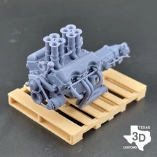 Hilborn Injected 1st Gen BBC "W" model engine resin 3D printed 1:24-1:8 scale