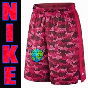 Nike Boys Size Small Elite Stripe Print Dri Fit Basketball Shorts Red 903772