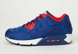 blue and red air max 90