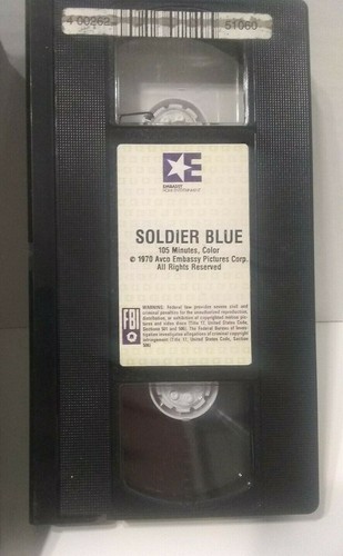 Soldier Blue VHS Candice Bergen Peter Strauss 1974 Western Ralph Nelson Embassy - Picture 3 of 8