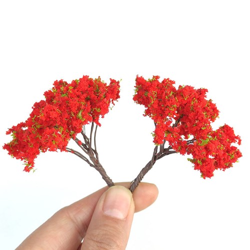 4PC Miniatures Lot Spring Flower Trees HO/OO Scale Garden Plants Scenery Model - Picture 11 of 12