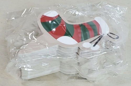 Christmas Stocking Cake Topper Cupcake Pick 50 Count For Xmas Decor 2” wide - Picture 2 of 6