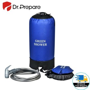 Portable-Outdoor-15L-Solar-Shower-Bag-Camping-Hiking-Pack-with-Foot-Pump-amp-Nozzle