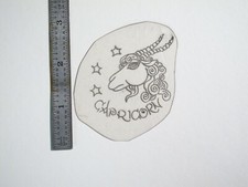 vtg 1960s 70s Tattoo Flash acetate stencil Capricorn Head v2 Zodiac ZOD1