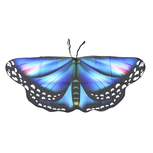 Fabric Butterfly Wings Cape Fairy Pixie Cloak Fancy Dress Costume For Kids Adult - Picture 14 of 16