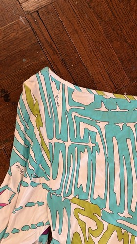 VINTAGE EMILIO PUCCI NYLON TOP SZ 6, Long Sleeve Classic Design - Picture 9 of 11