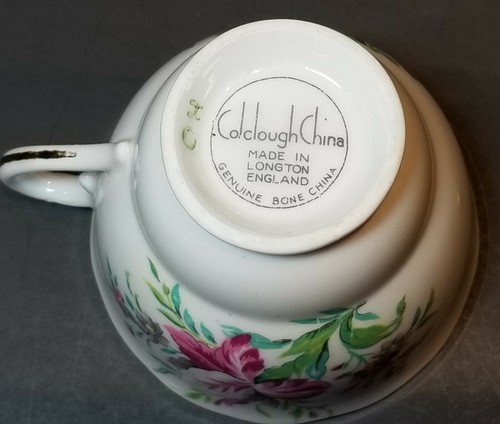 COLCLOUGH KNOCHEN CHINA TEETASSE & UNTERTASSE BLUMEN HERGESTELLT IN LONGTON ENGLAND - Bild 6 von 6