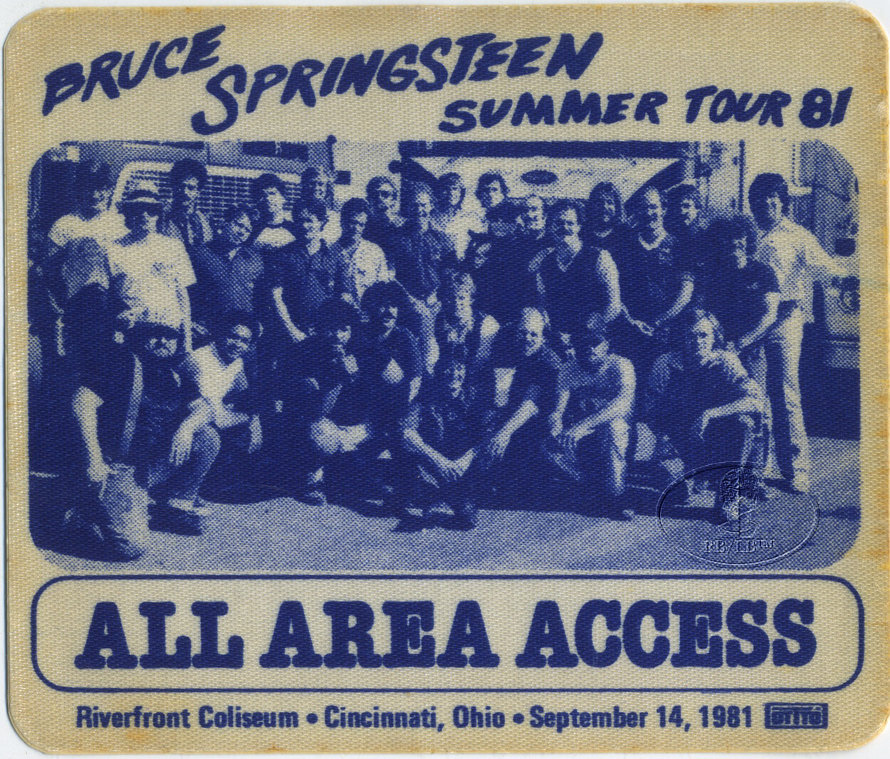 BRUCE SPRINGSTEEN 1981 Backstage Pass RIVERFRONT COLISEUM Cincinnati ALL ACCESS