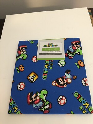 BRAND NEW NINTENDO SUPER MARIO RETRO COTTON TOSS FABRIC FAT QUARTER 18'' X22''