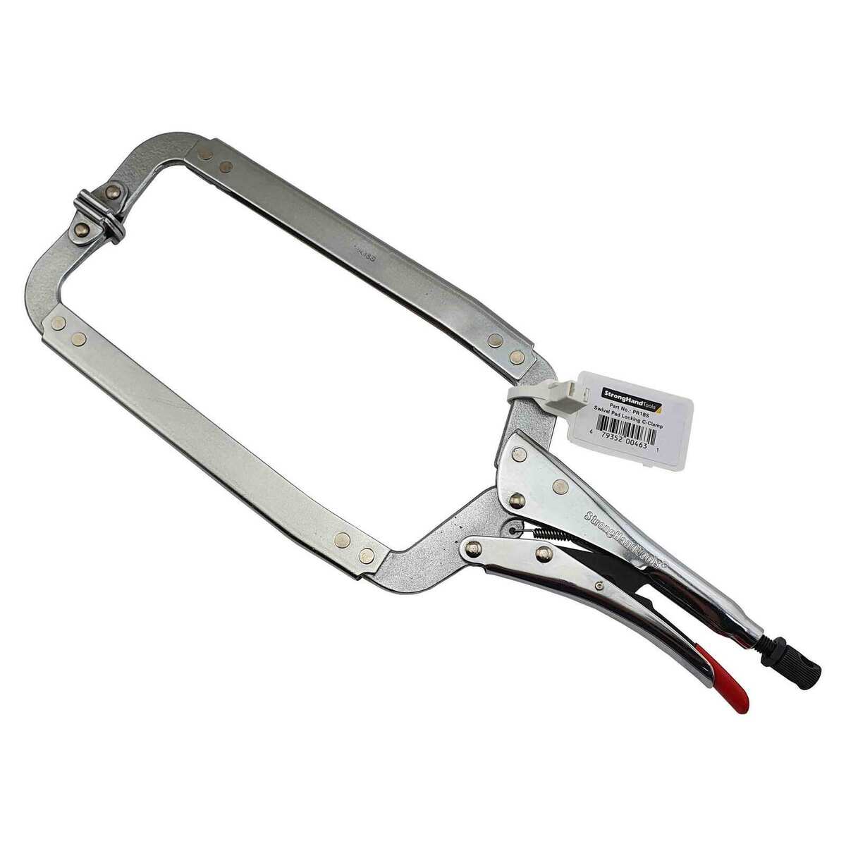 5 x Strong Hand Locking C Clamp Deep Pliers 480mm Long Swivel Pad Ends PR18S