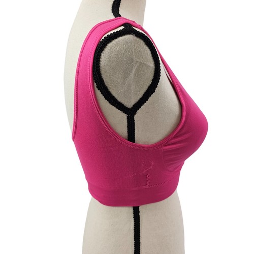 Coobie Women's Pink Bralette Stretch Scoop-Neck Wireless Comfort Bra Medium NWT - Picture 9 of 12