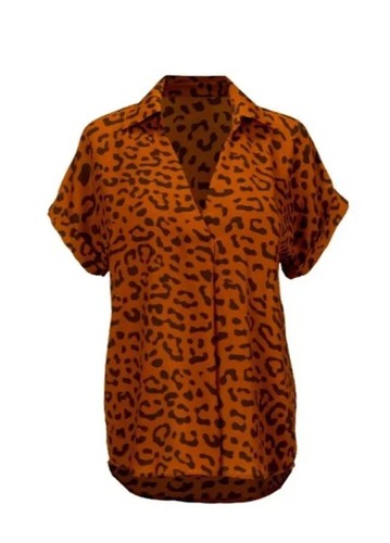 Cabi 4345 Replay Top Animal Print Size Medium NWOT