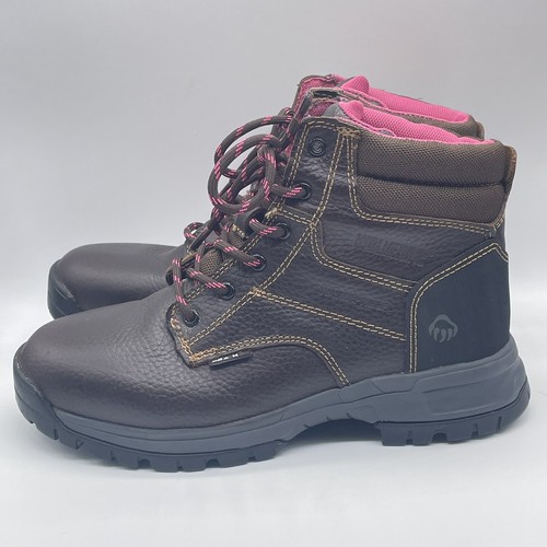 Wolverine Boots Sz 7.5 M PIPER Brown Leather Waterproof 6" LACE UP BOOT W10182 - Picture 4 of 19