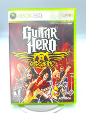 Microsoft Xbox 360 CIB COMPLETE TESTED Guitar Hero: Aerosmith GHA CF