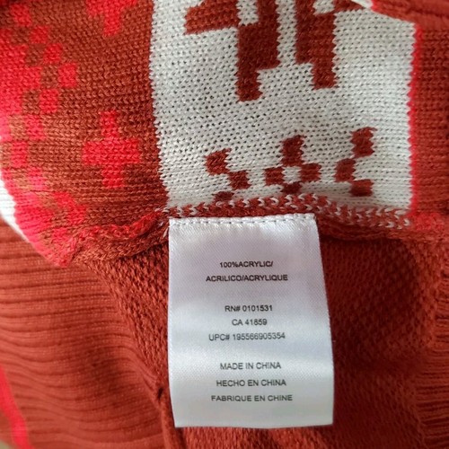 Marvel XXL Comic Sweater Youth Boys Fair Isle Orange Knit 38 In Chest Tweens - Picture 5 of 7