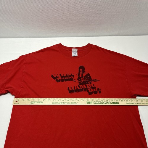 What Would Rambo Do? Red Men’s XXL Short Sleeve T-Shirt Graphic Print - Picture 5 of 8